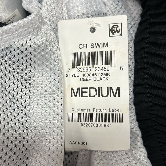 NWT CLUB ROOM | Men's Deep Black Quick-Dry Performance Solid 5" Swim Trunks M - Picture 6 of 6